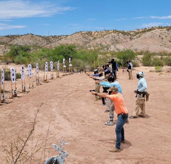 Veritus Shooting Group lead instructor with Special Operations background at the range